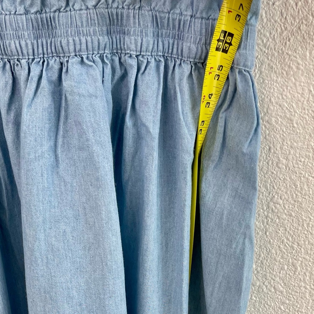Vintage NWOT Eddie Bauer Blue Chambray Maxi Button-Up Dress Size XL/TG - Picture 10 of 13